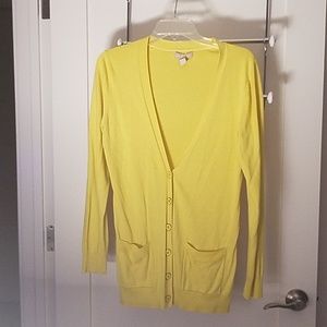 Yellow banana republic cardigan